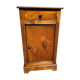 Small rustic antique bedside table made of solid wood.