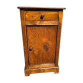 Table de chevet rustique ancienne en bois massif