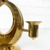 Mid-Century Scandinavian Brass Candlestick by Arthur Pe, Kolbäck, Sweden 1950-60