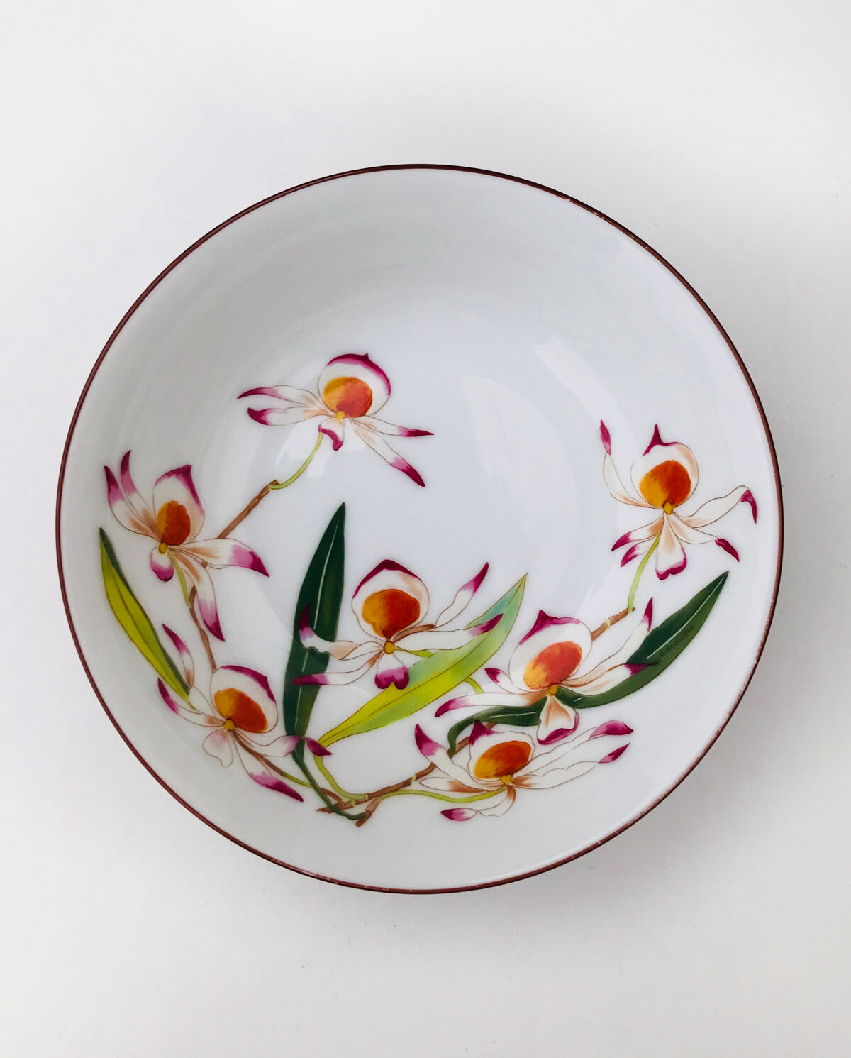 Bowl Hermès Porcelain Orchid Garden