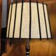Vintage Floor Lamp Turned Wood, Bamboo Rattan Circa 1950s