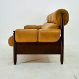 1960s Three-Seat Leather Sofa, Czechoslovakia