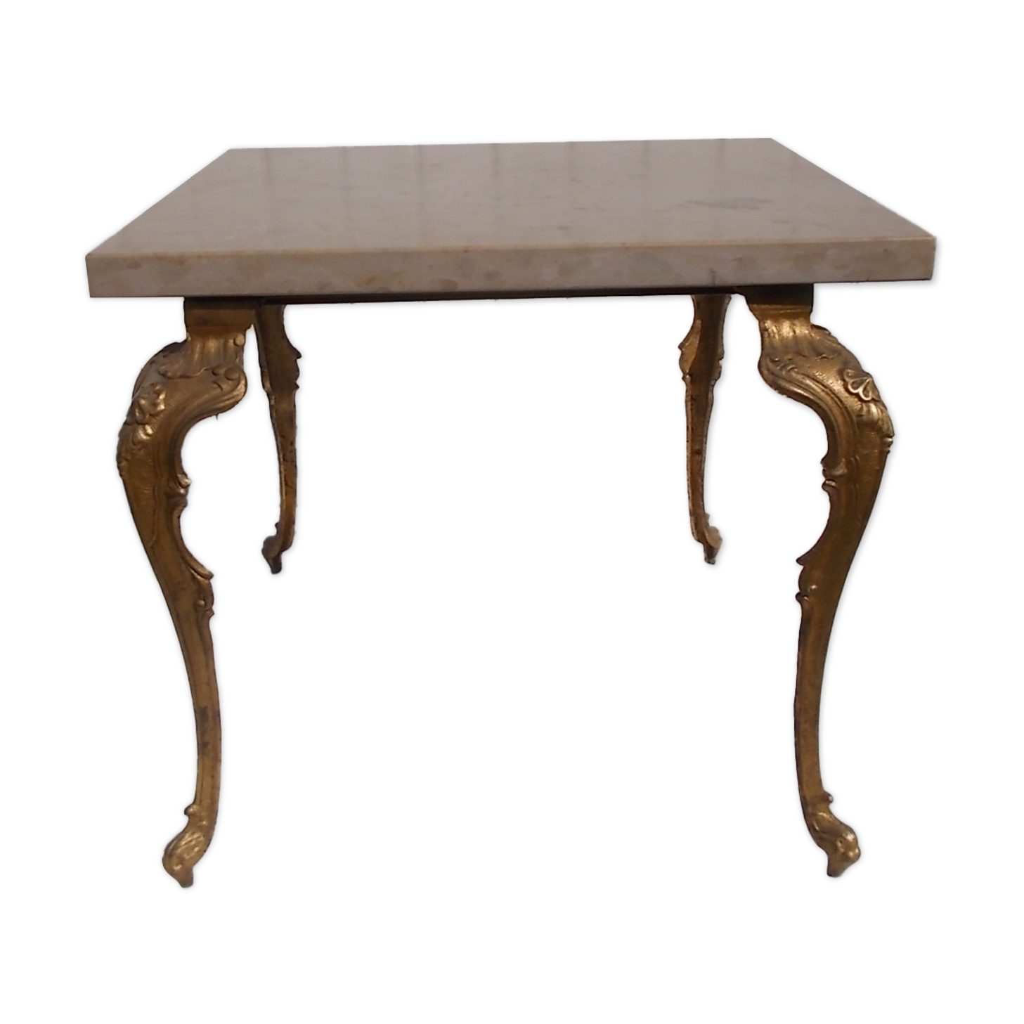 Side table marble wrought iron