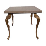 Side table wrought iron marble