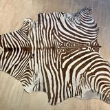 Vintage carpet zebra print cowhide