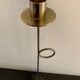 Swedish design candle holder in granite, metal and brass, 1980, height 39 cm