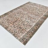 Light Blush Pink All-over Floral Vintage Rug, 188x276Cm
