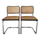 Pair of Cesca Marcel Breuer chairs Made in Italy