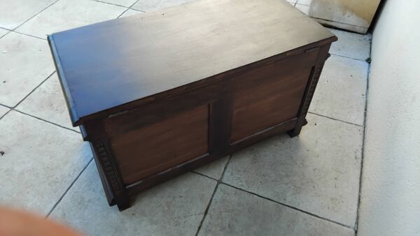 Ancien coffre en bois vintage ancien jouet