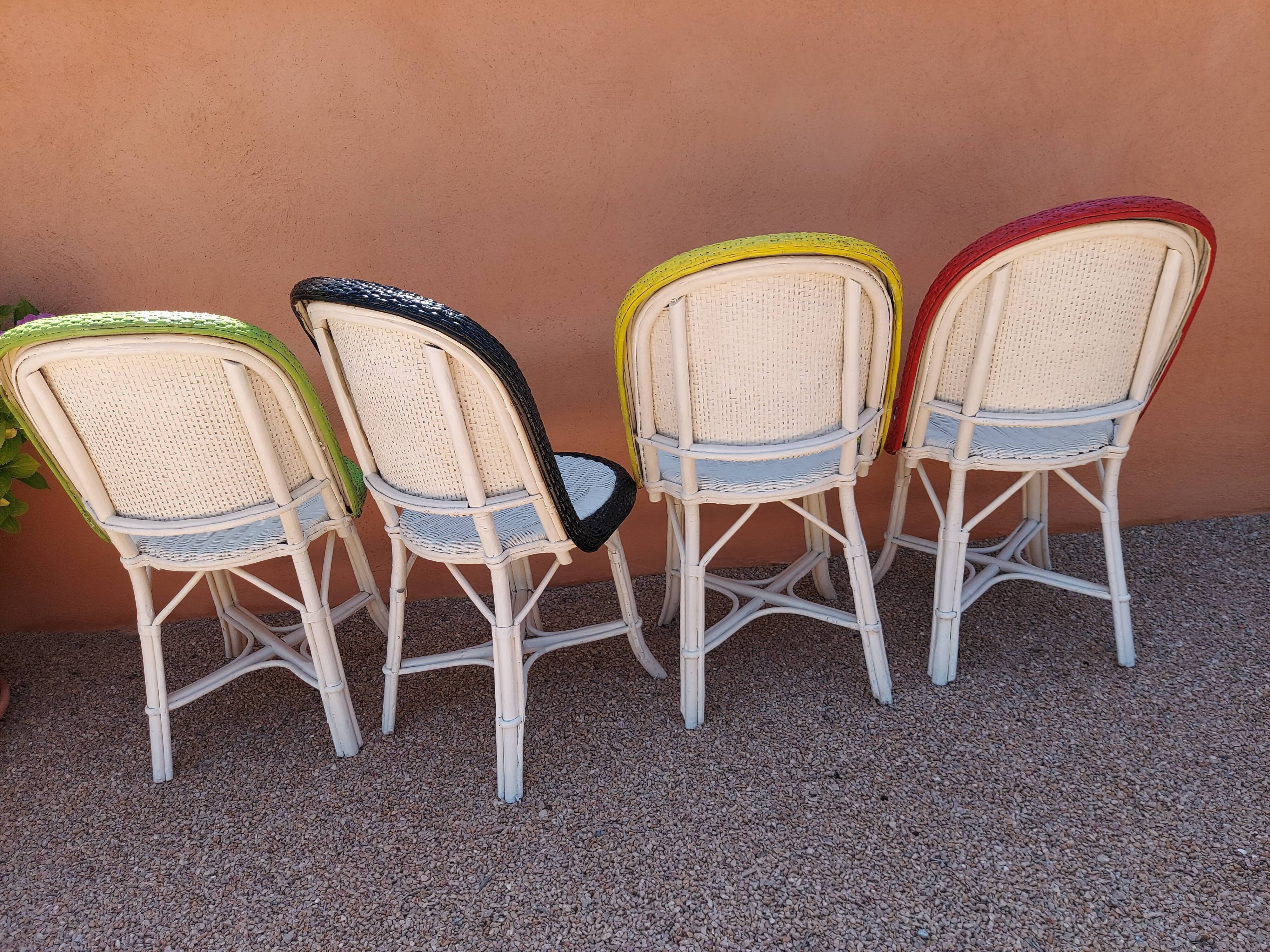 Suite of 4 terrace chairs Bistrot Parisien 1950s