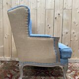 Louis XV style wingback armchair