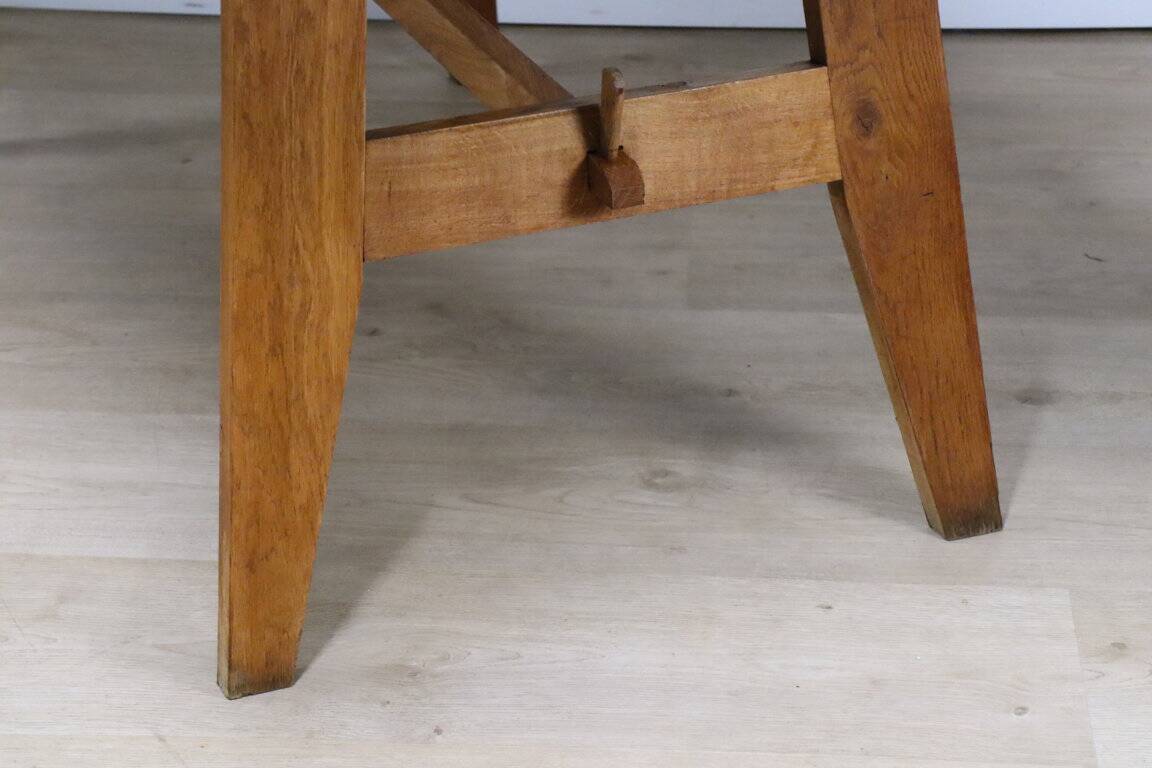 Oak dining table by René Gabriel, 1950