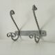Vintage wrought iron wall coat rack