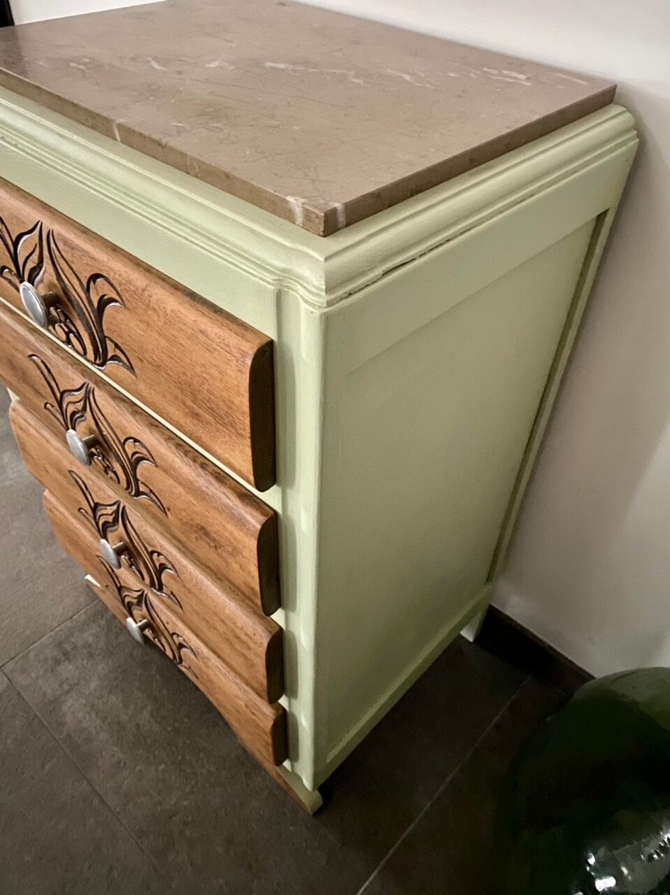 Small commodity 4 drawers art deco