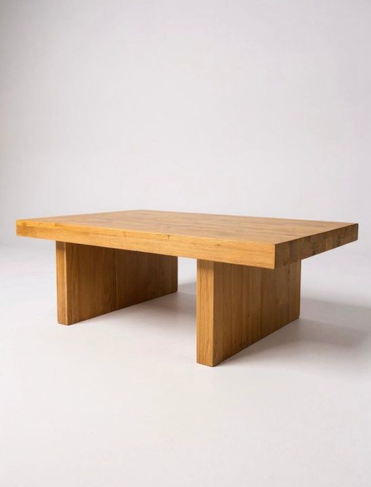 Japanese-style coffee table in oak, 1990s