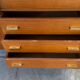 60/70 varnished wooden secretary cabinet