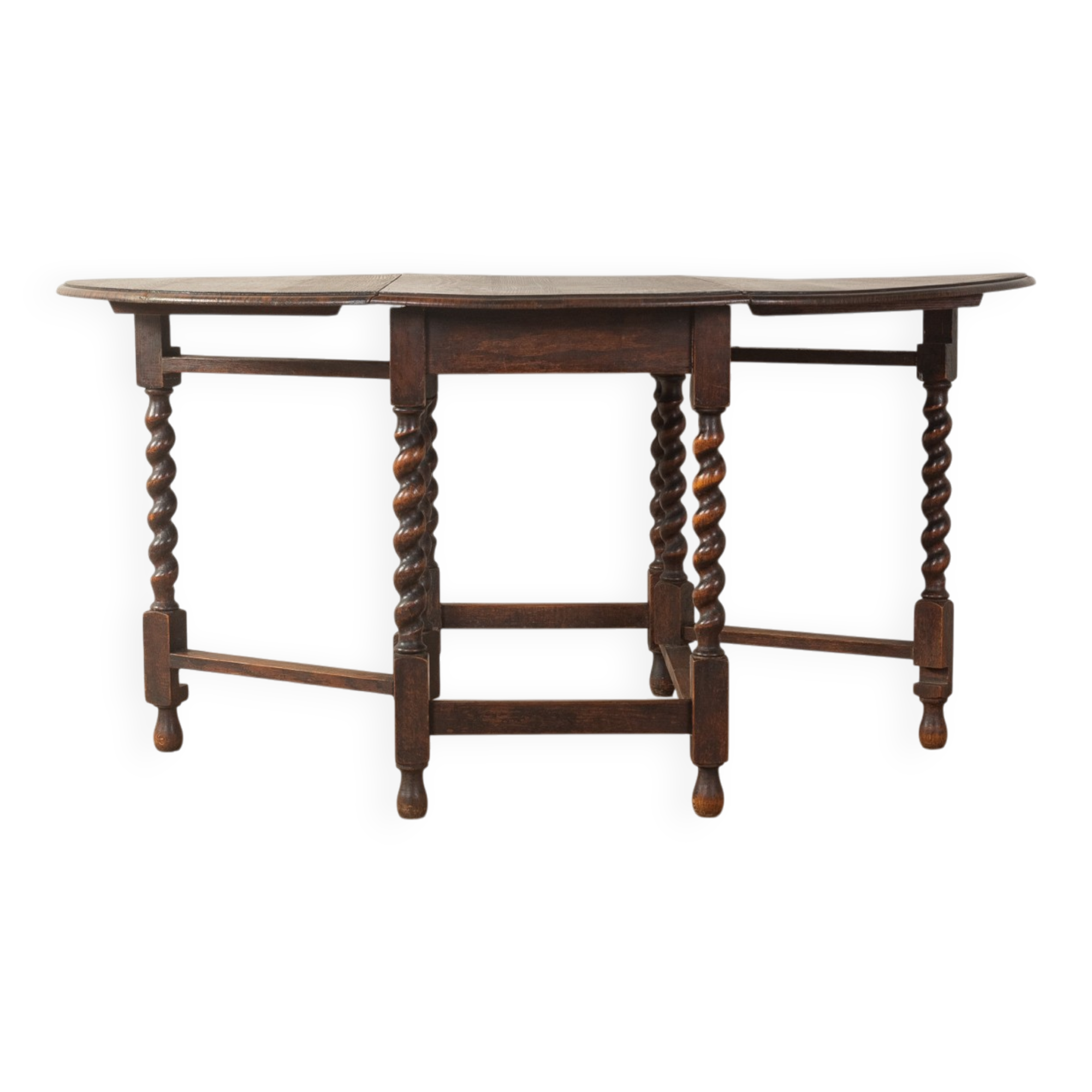 Antique gateleg table from the 1920s, solid oak