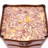 Antique small chest of drawers with marble top, France, circa 1930