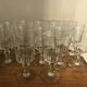 12 old and blown glass walking glasses