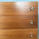 Brasilia-werk dresser white and teak 3 drawers years 60
