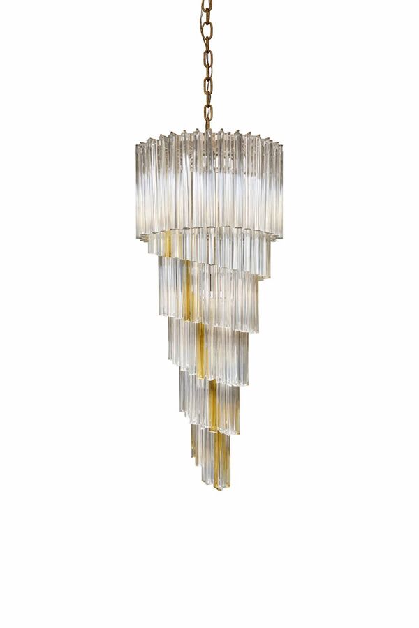 Lustre en verre de Murano Venini 140 cm
