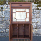 Napoleon III library cabinet or partition cabinet, furniture with beveled display window