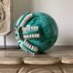 Vase green ball Gustave Asch for Primavera model ball called Sainte Radegonde