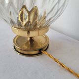 Art Deco lamp in brass and glass