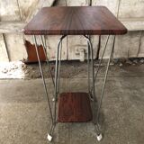 Old Double Tray Harness Wood + Feet Metal Curved Vintage