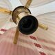 Frosted glass pendant lamp and shell brass