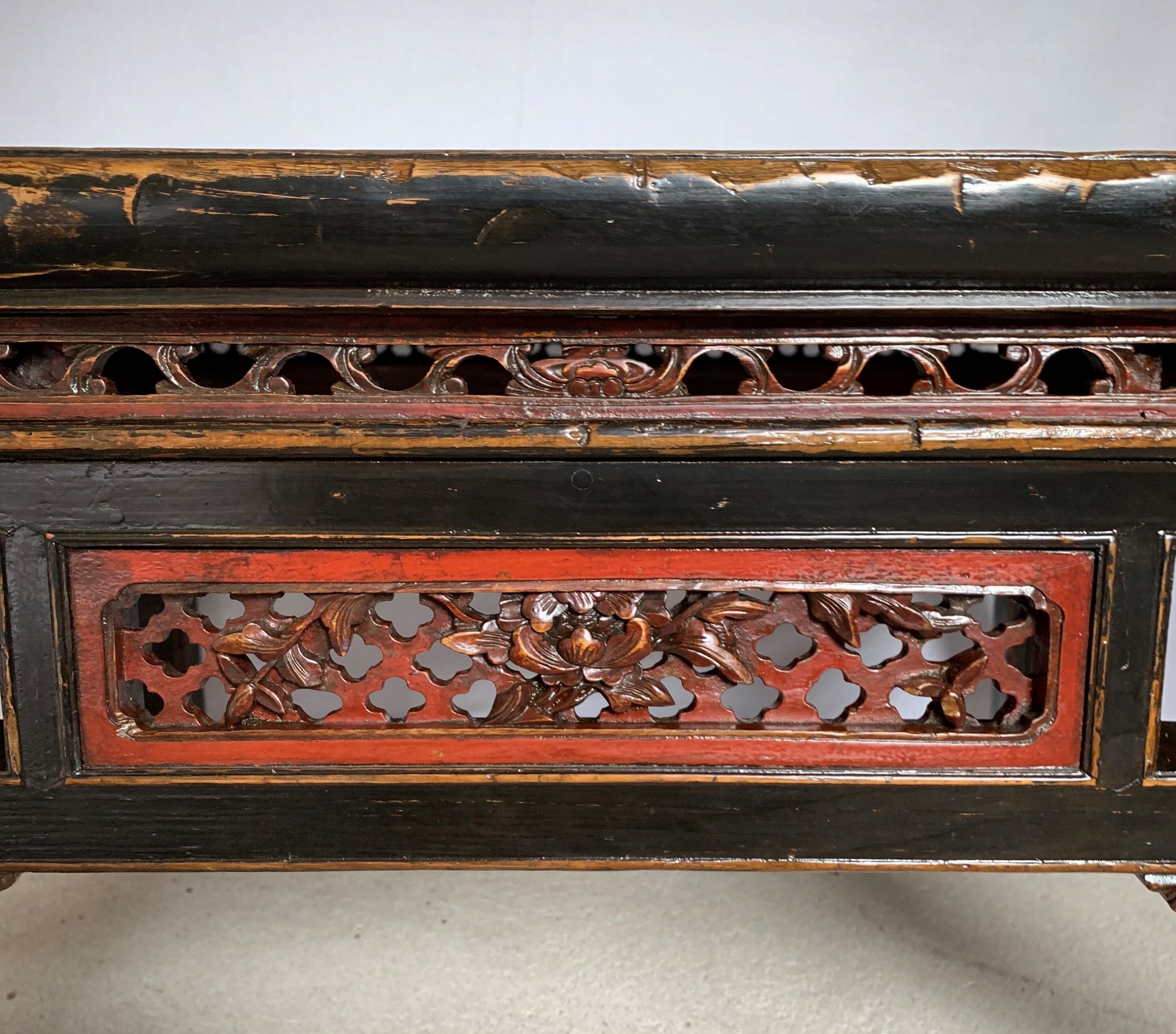 Ancient chinese golden wood table