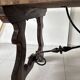 wood and iron table