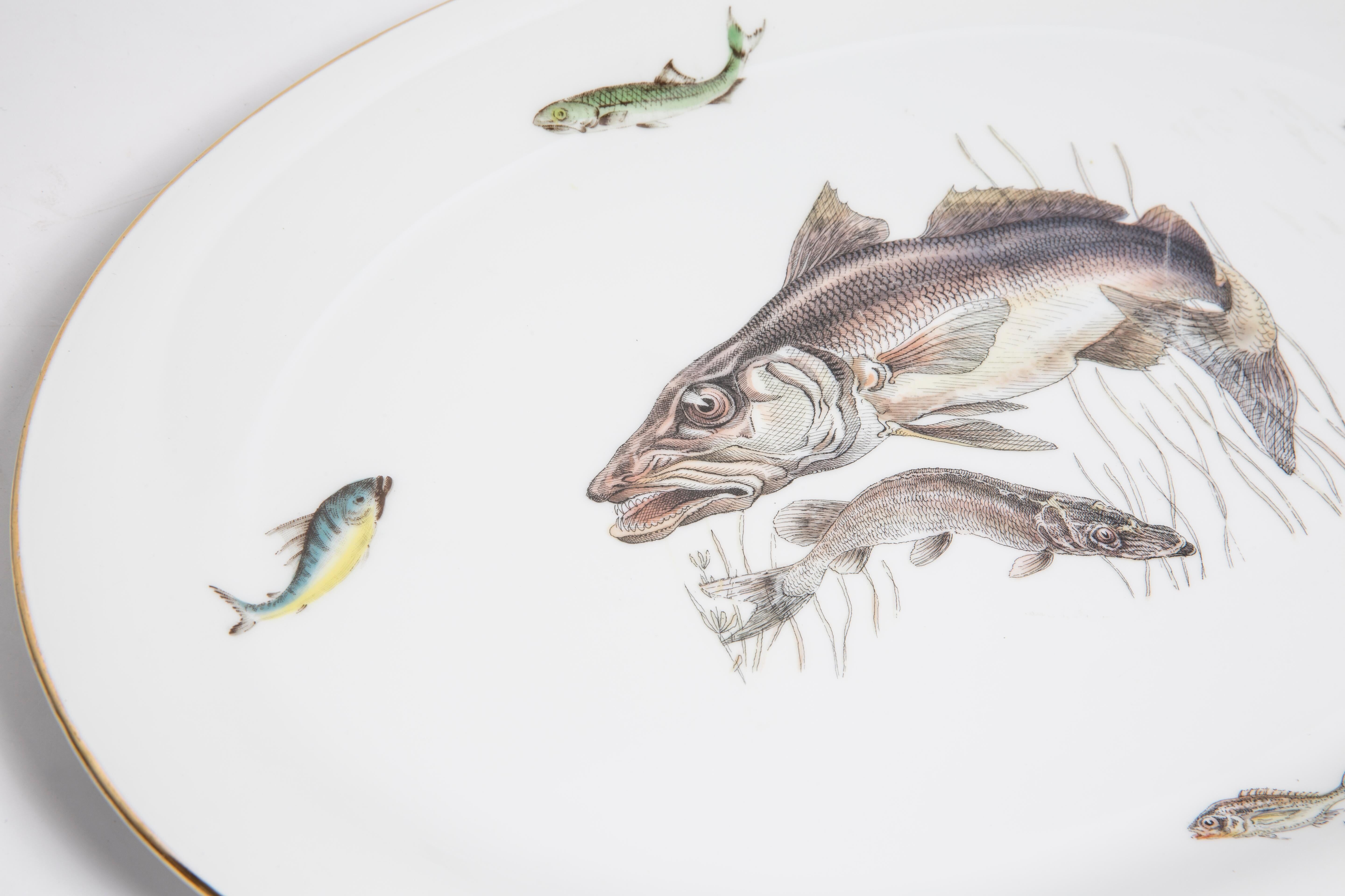 Decorative plate vintage fish mid-century, Bavaria, Germany, 1970s