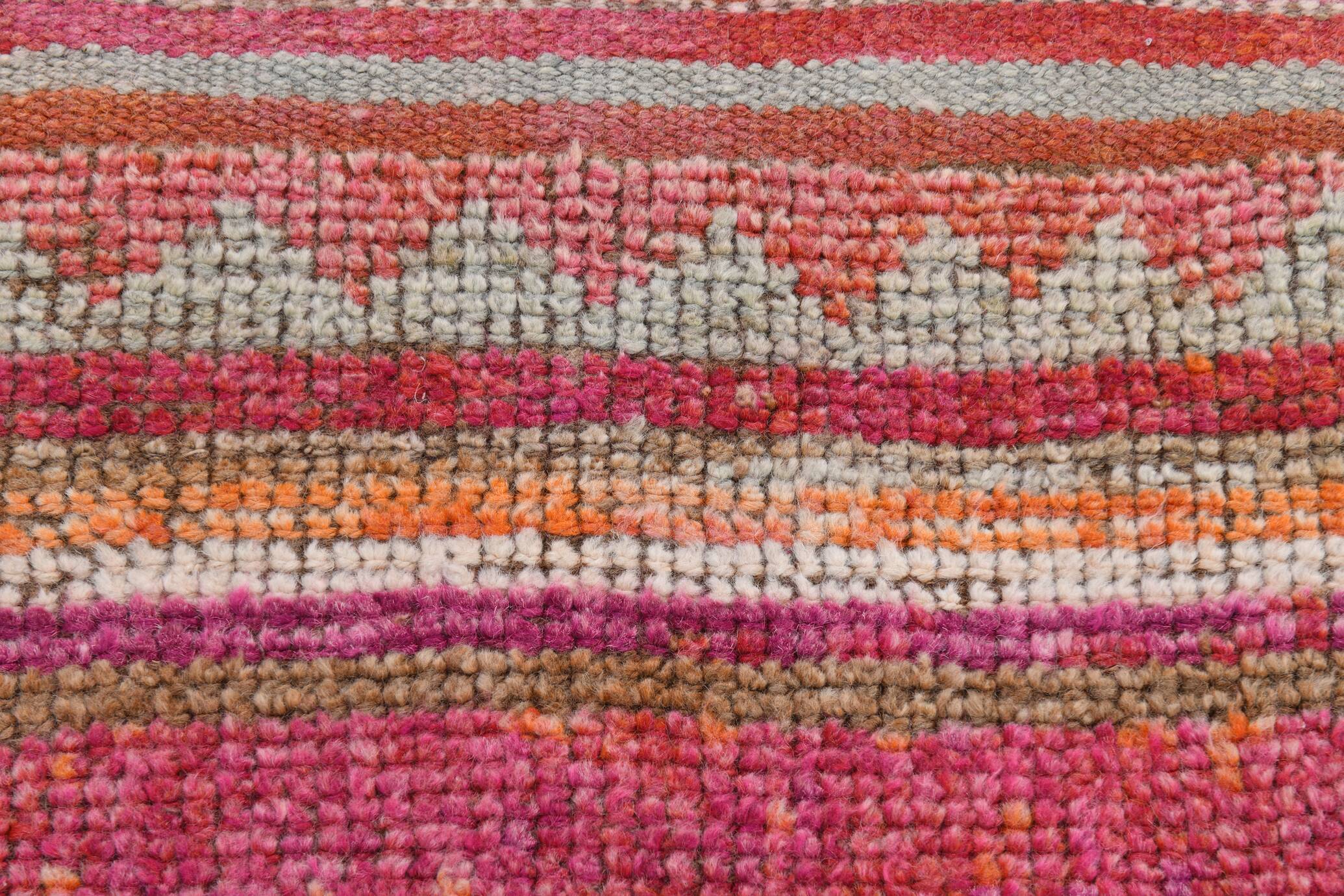 Red & Pink Oriental Vintage Runner Rug, 100x315Cm