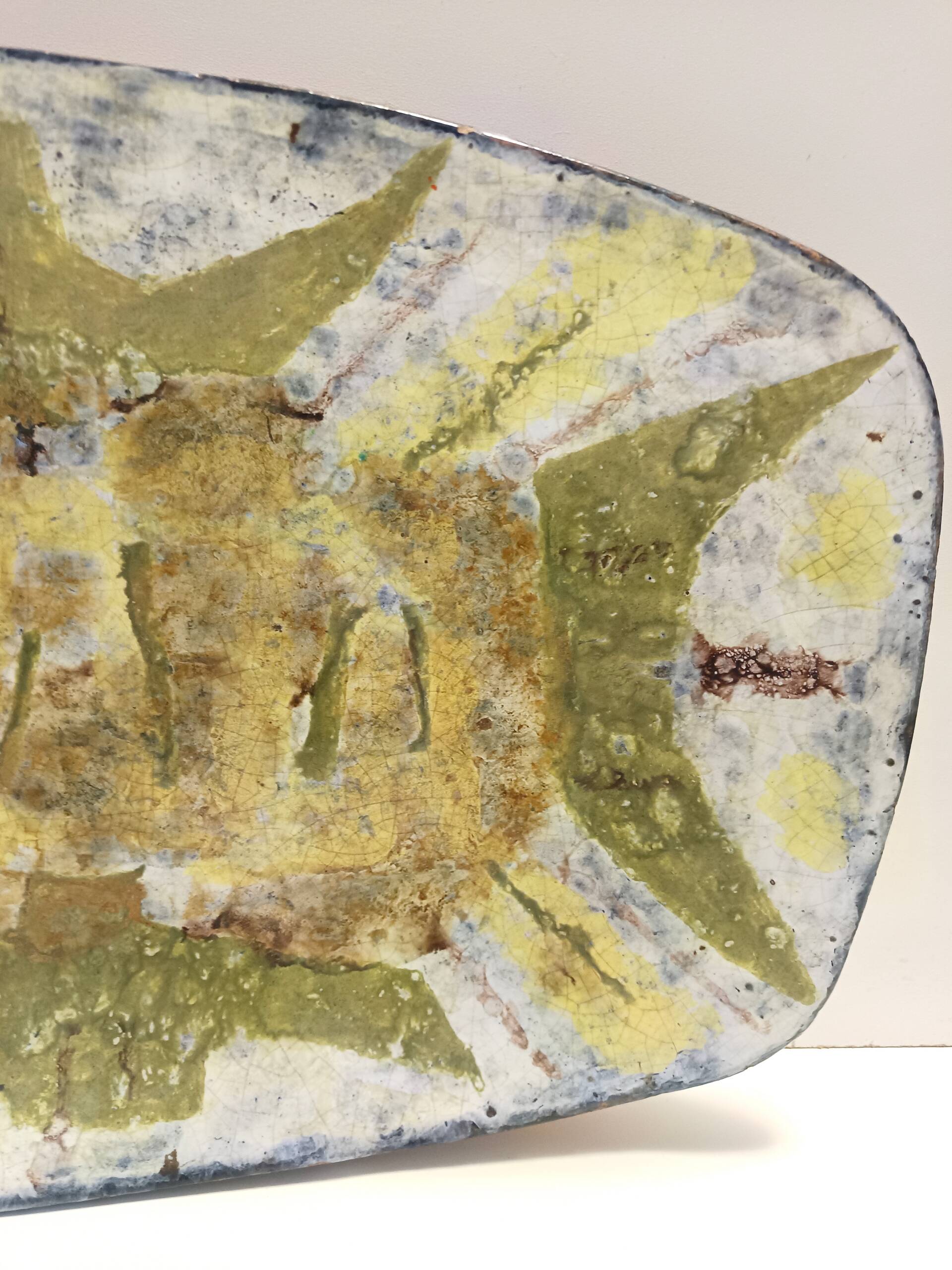 Large Earthenware Artistic Wall Panel or Centerpiece , Italy