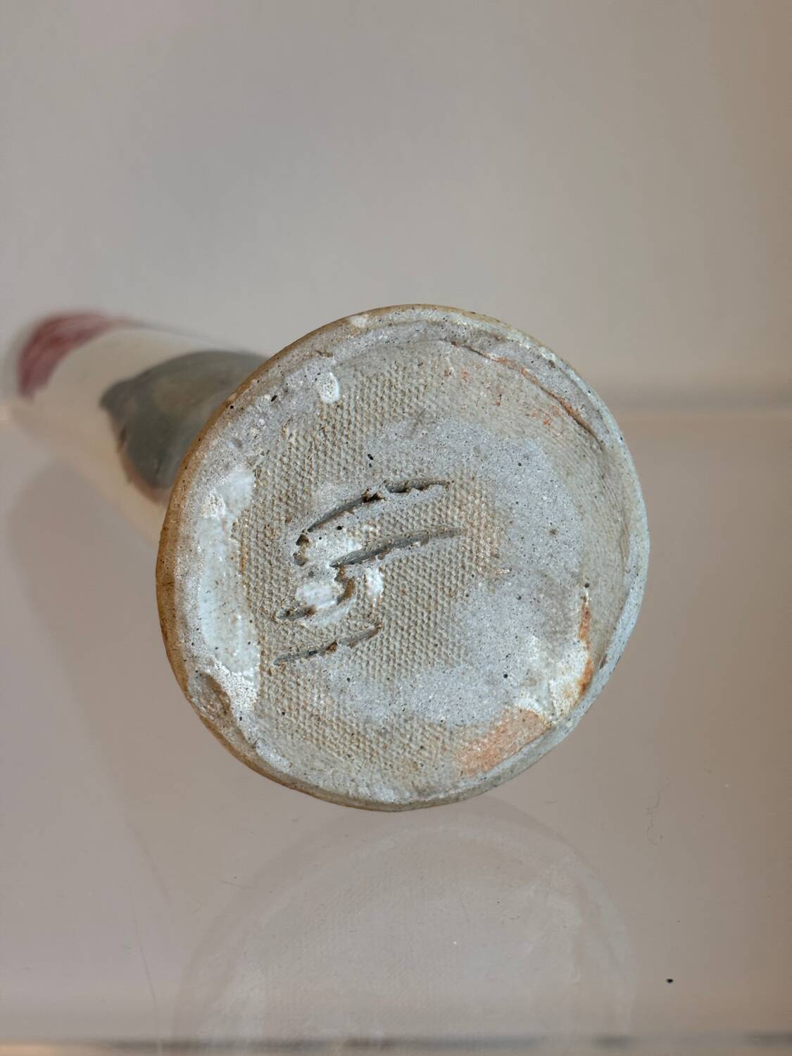 Glazed stoneware tube vase