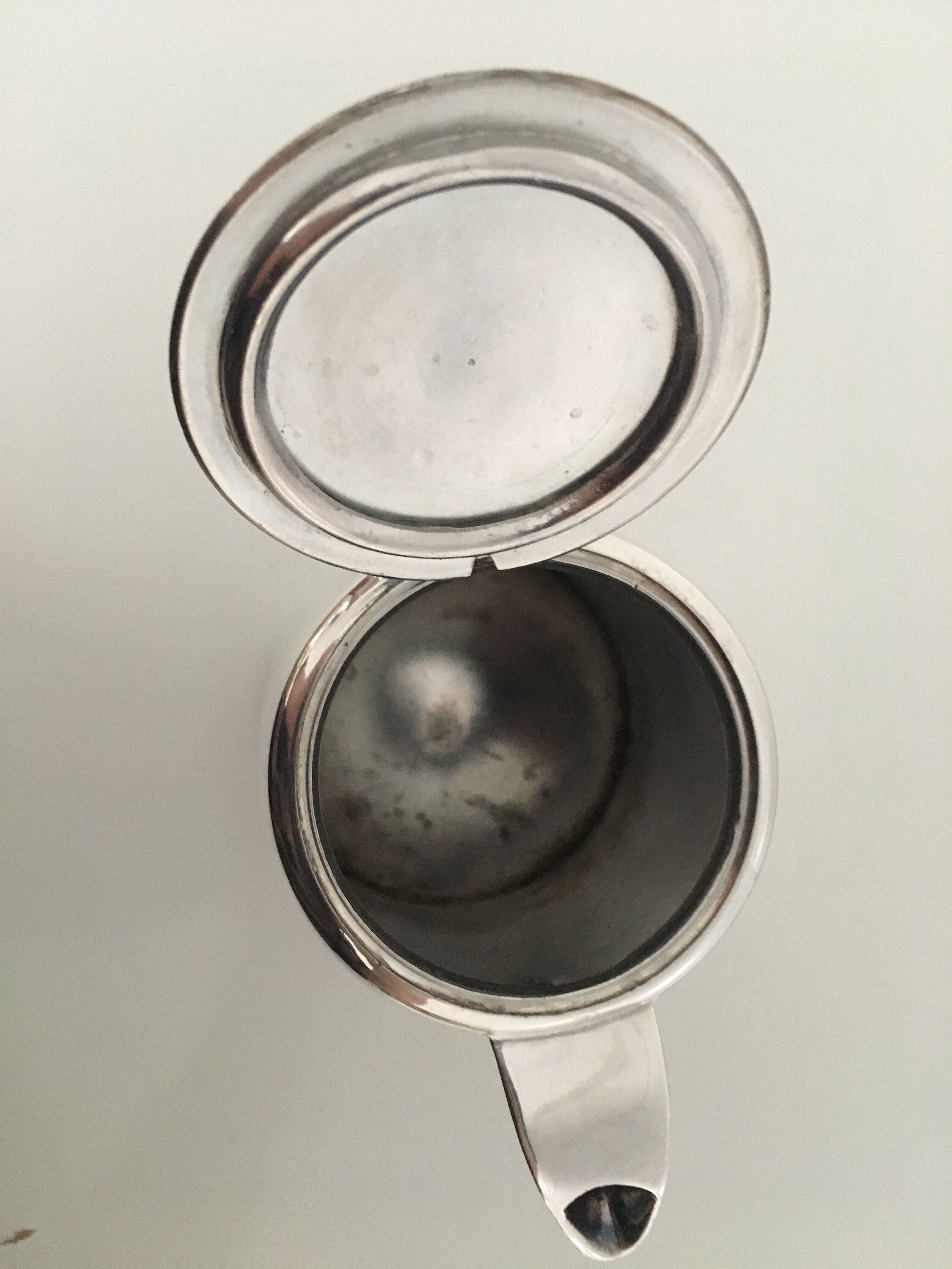Silver metal coffee maker