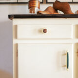 Old white buffet bakelite handles, 50s