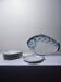 Vintage fish service in Czechoslovak porcelain, 6 plates and one dish.