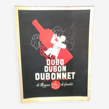une publicité papier apéritif  Dubo - Dubon -Dubonnet  issue d'une revue d'époque