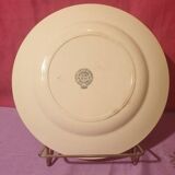 Pair of large round dishes Boulenger Choisy le Roi Derby Terre de fer