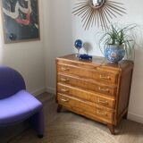 Vintage chest of drawers with compass feet