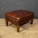 Ensemble de fauteuils en peau de mouton hollandais avec repose-pied