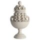 Lampe de table en céramique blanche avec motif floral, Italie années 1960