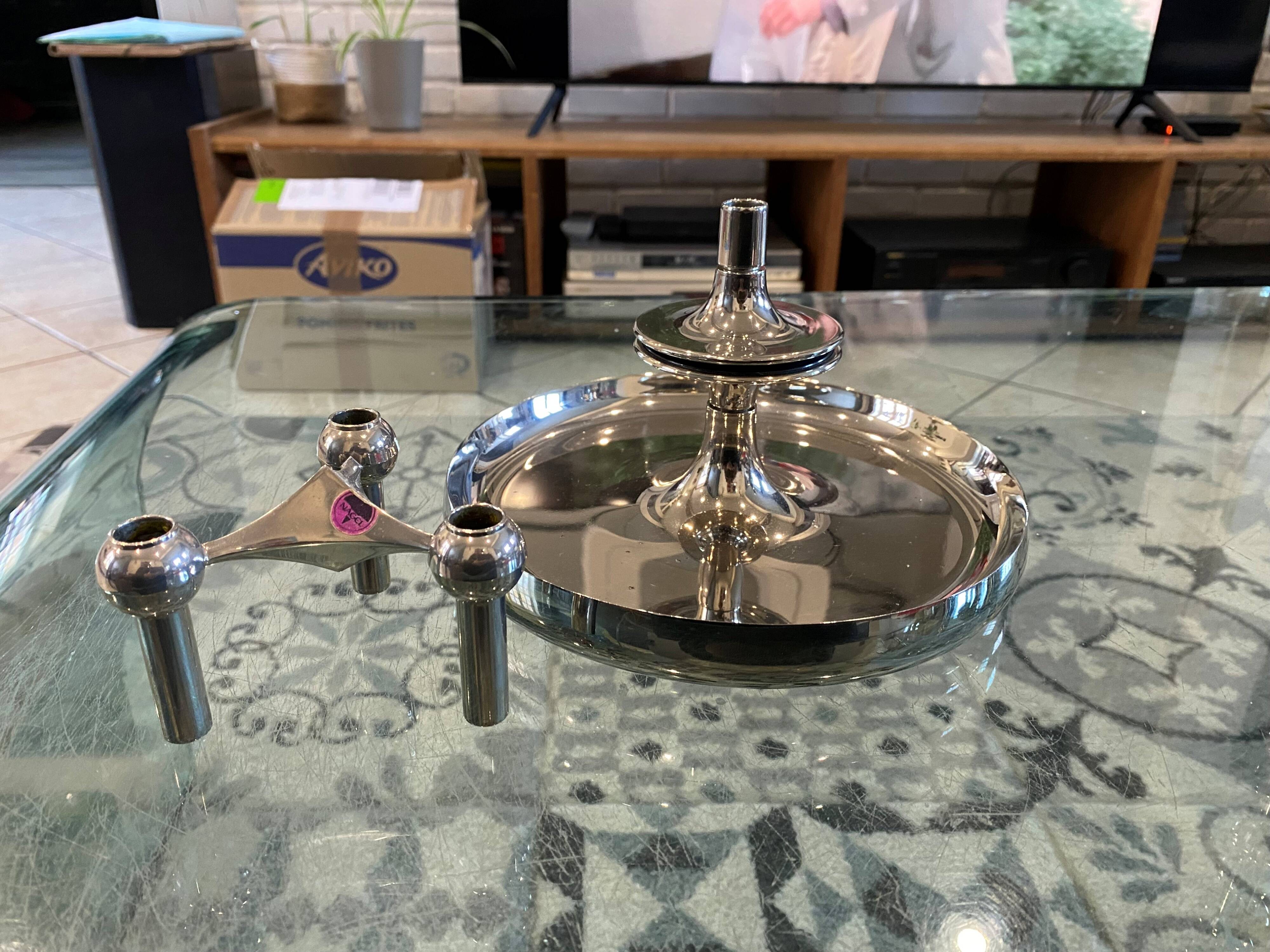 Vintage 1970s Nagel S22 modular candlestick base