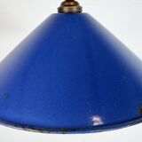 Industrial Blue Enamel Factory Pendant Lamp, 1950s