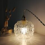 Walkway with transparent vintage globe