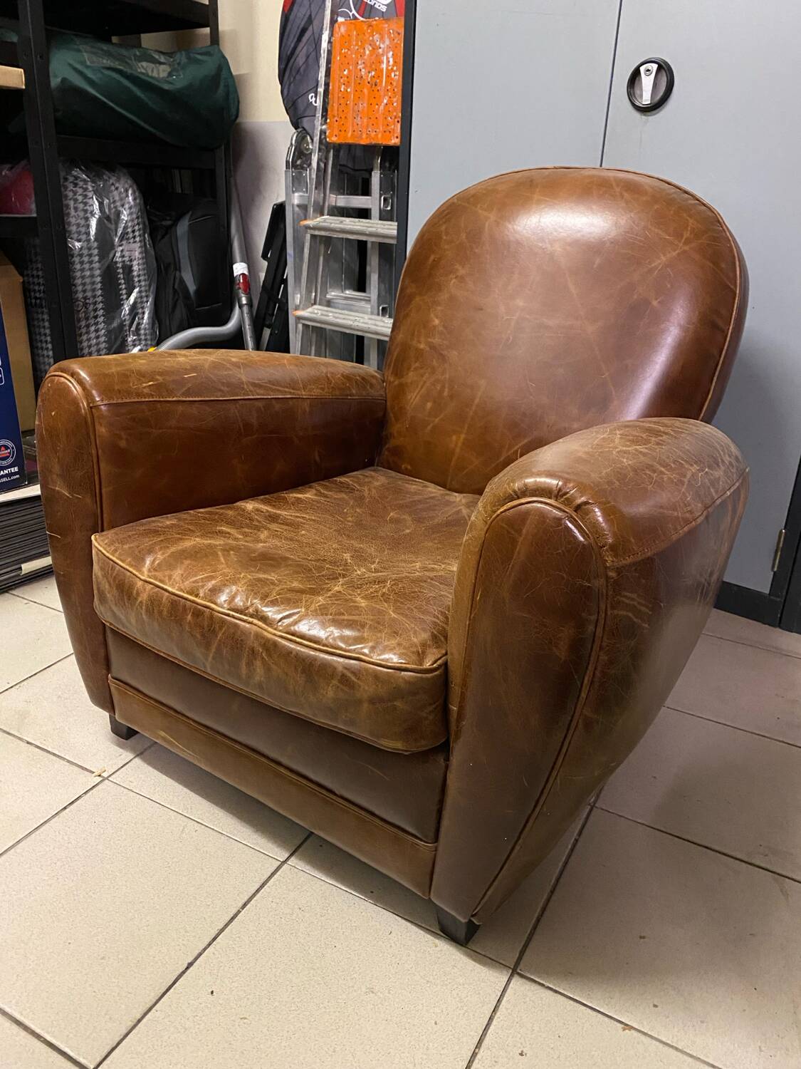 Fauteuil club cuir
