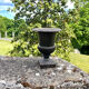 Iron garden urn planter, Antique French cast iron classical campana va