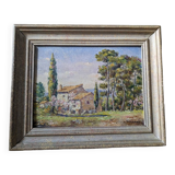 Petit tableau planche sur bois signé Seillard